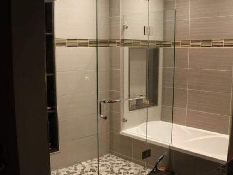 Puerta transparente de vidrio para ducha