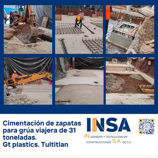 Construcción de Cimentación para Grúa Viajera de 31 Toneladas CDMX