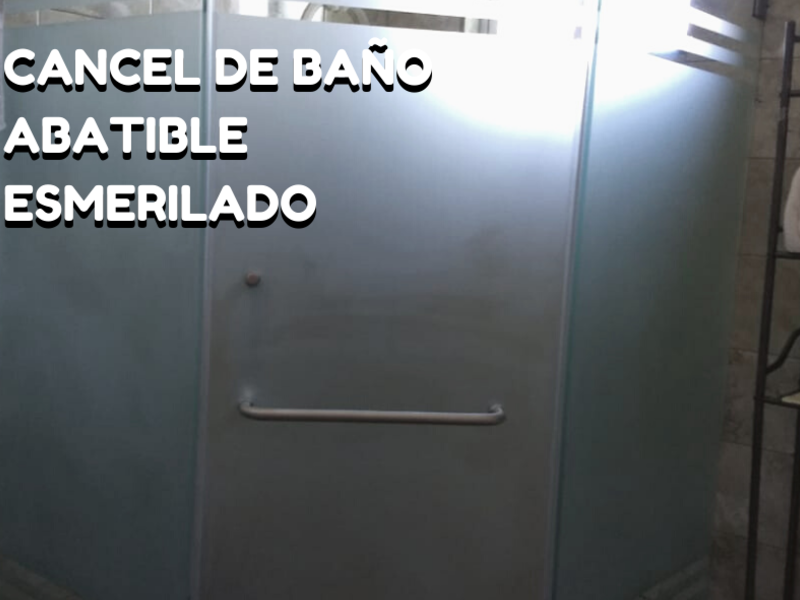 Cancel de baño abatible esmerilado