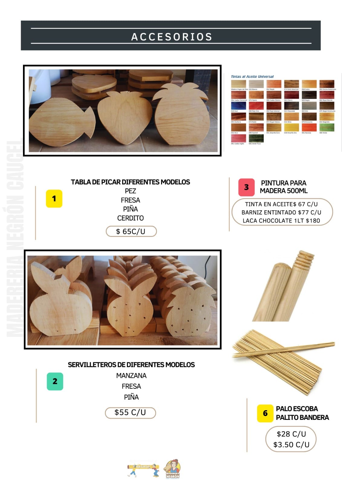 Accesorios de madera CDMX 