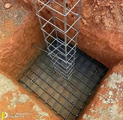 Cimientos de Construcción con varilla de acero CDMX