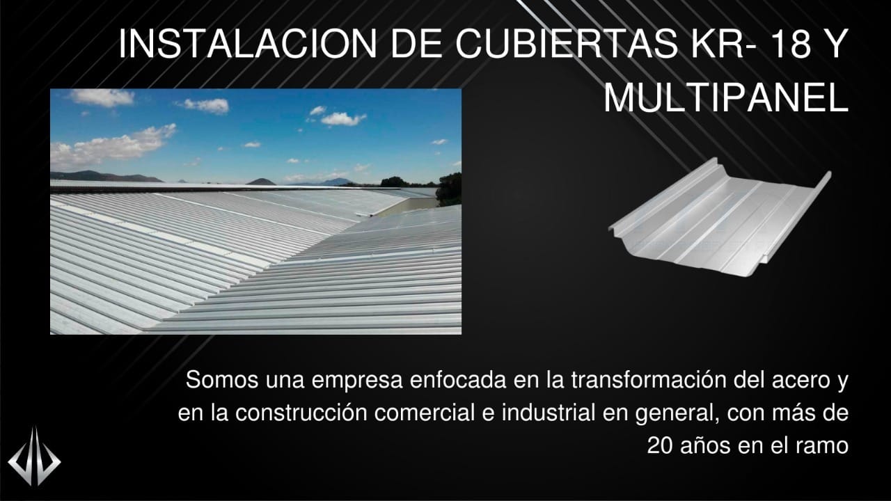 Cubiertas KR-18 y multipanel CDMX