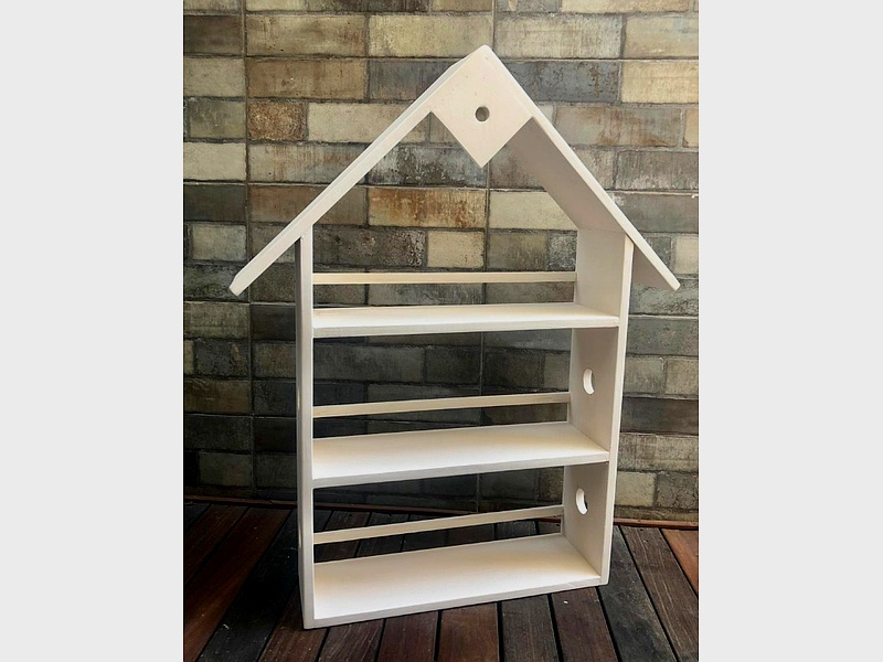 mueble sala entrada madera blanca México