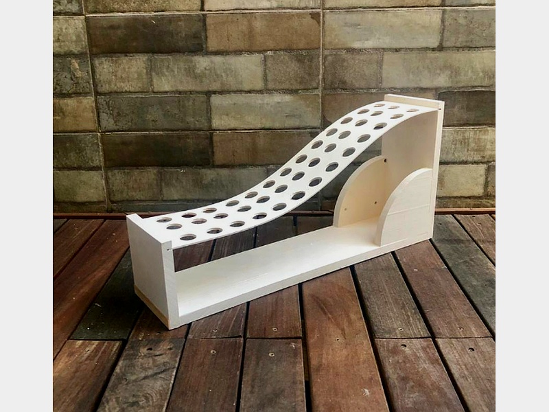 mueble adorno sala madera blanca México