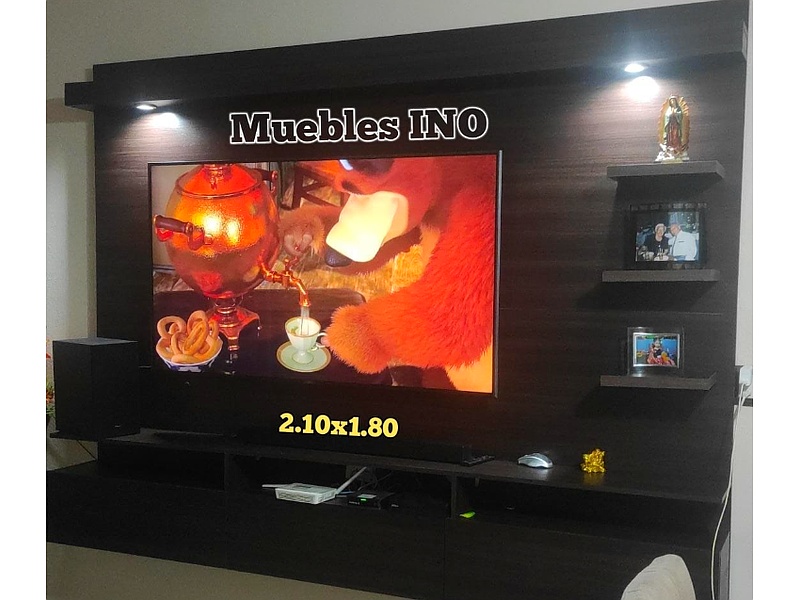 Mueble para tv Roble dakar Mexico Muebles INO Mayoreo y Menudeo