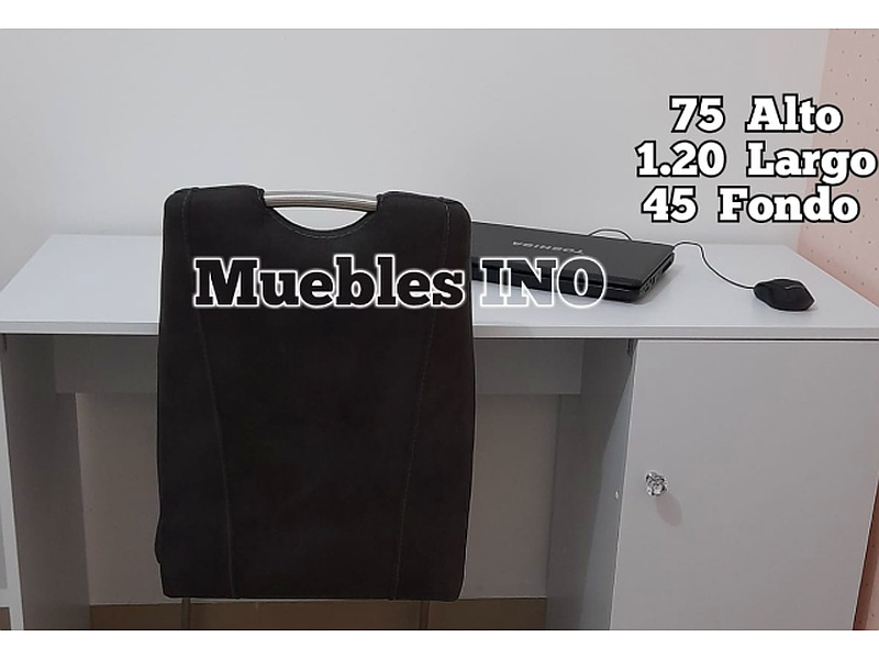 Escritorio blanco con un cajon Mexico Muebles INO Mayoreo y Menudeo