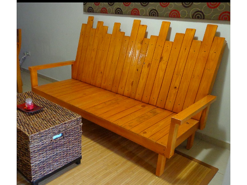 Silla Larga Madera Brillante México