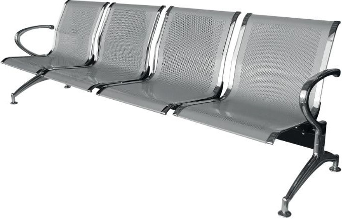 Silla 4 puestos metálica