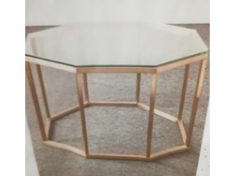 Mesa de Centro Hexagonal Vidrio México