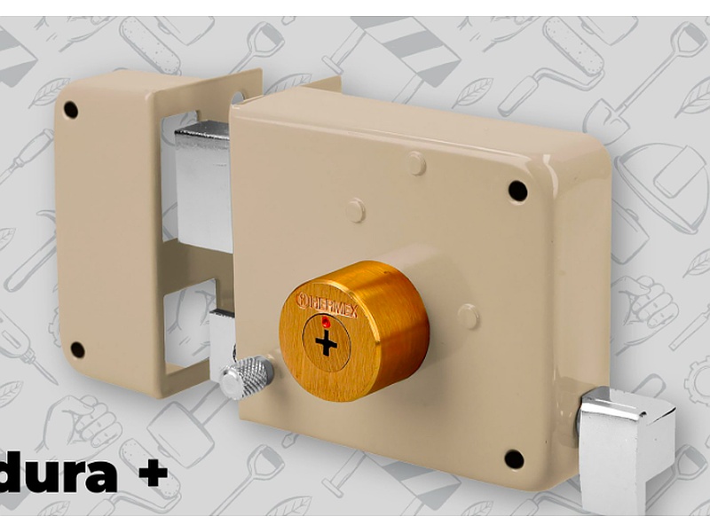 Cerradura color beige para puerta Mexico