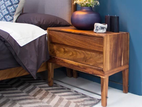 Velador de madera Cafe, Mexico