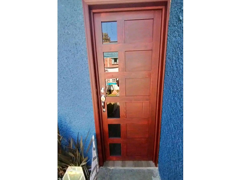puerta de aluminio con vidrio México Muebles A.L. Design