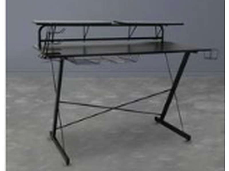 Escritorio de aluminio negro México MUEBLES MUNDO IN.