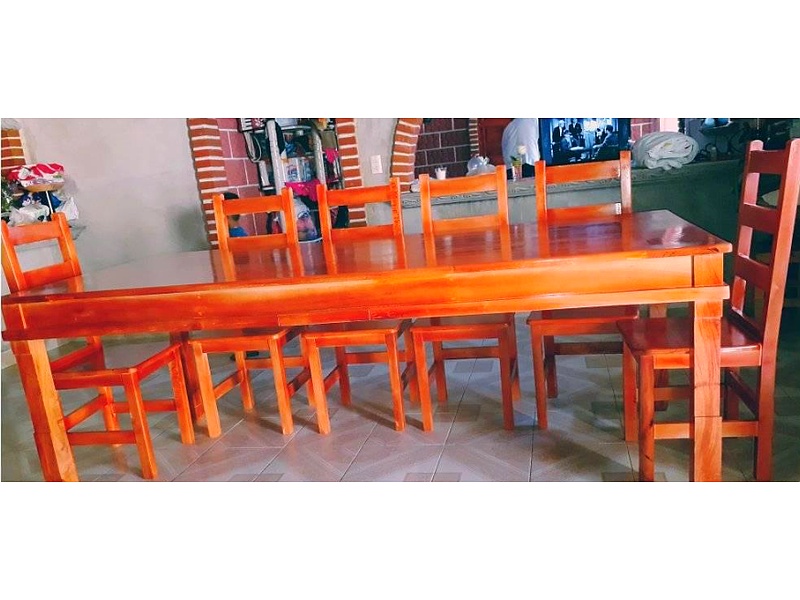 Comedor de seis puestos de madera Mexico