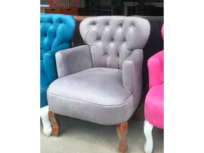 sillón tapiz gris Querétaro Muebles André