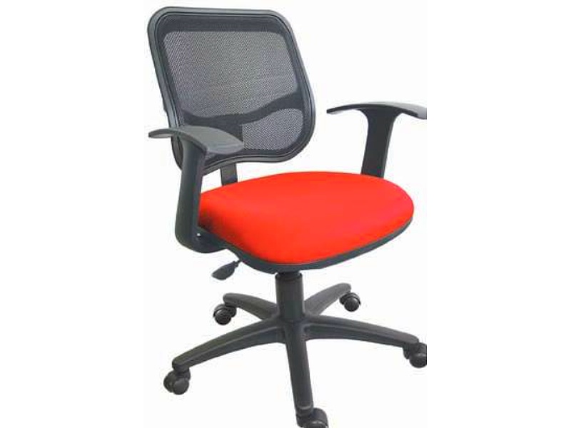 Silla giratoria negra con rojo Mexico
