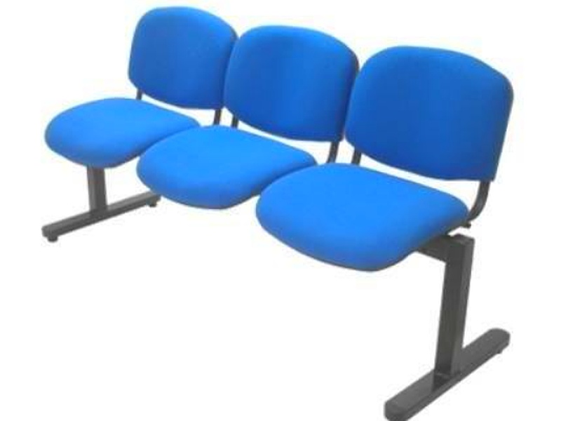 Sillas de recepción negras con azul Mexico