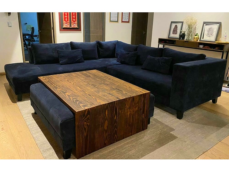 juego de sala color negro México Muebles Tres Palacios