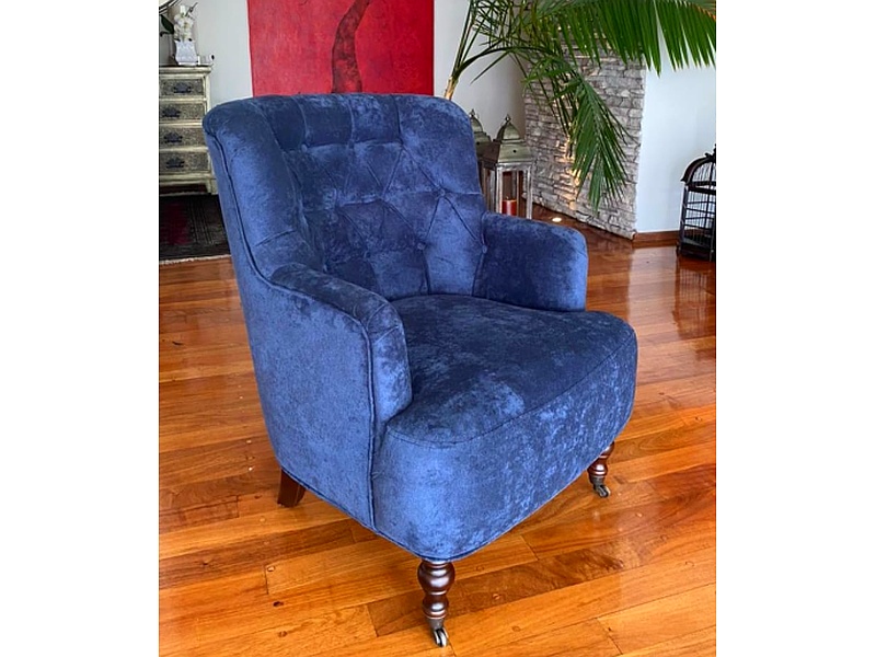 sillón azul México Muebles Tres Palacios