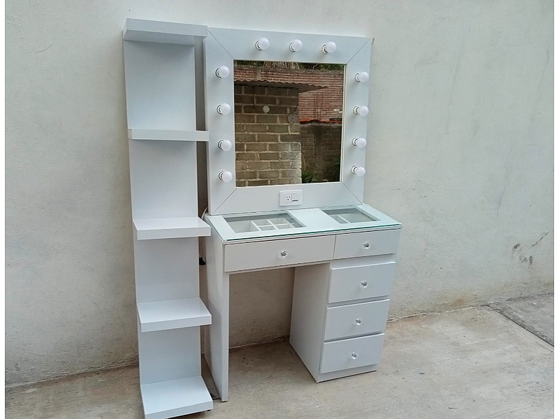 Vanity blanco México Muebles para estética Crïsmar"