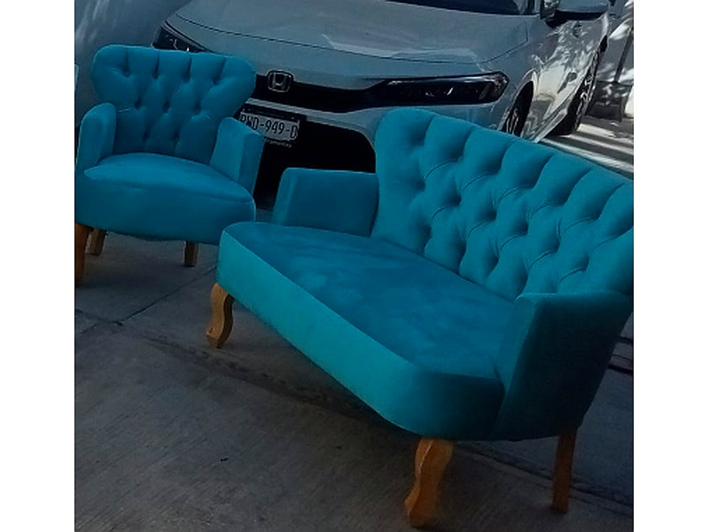 Sillón turquesa México Muebles para estética Crïsmar"