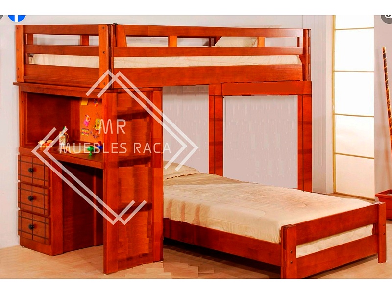 cama litera de madera CDMX Muebles Raca