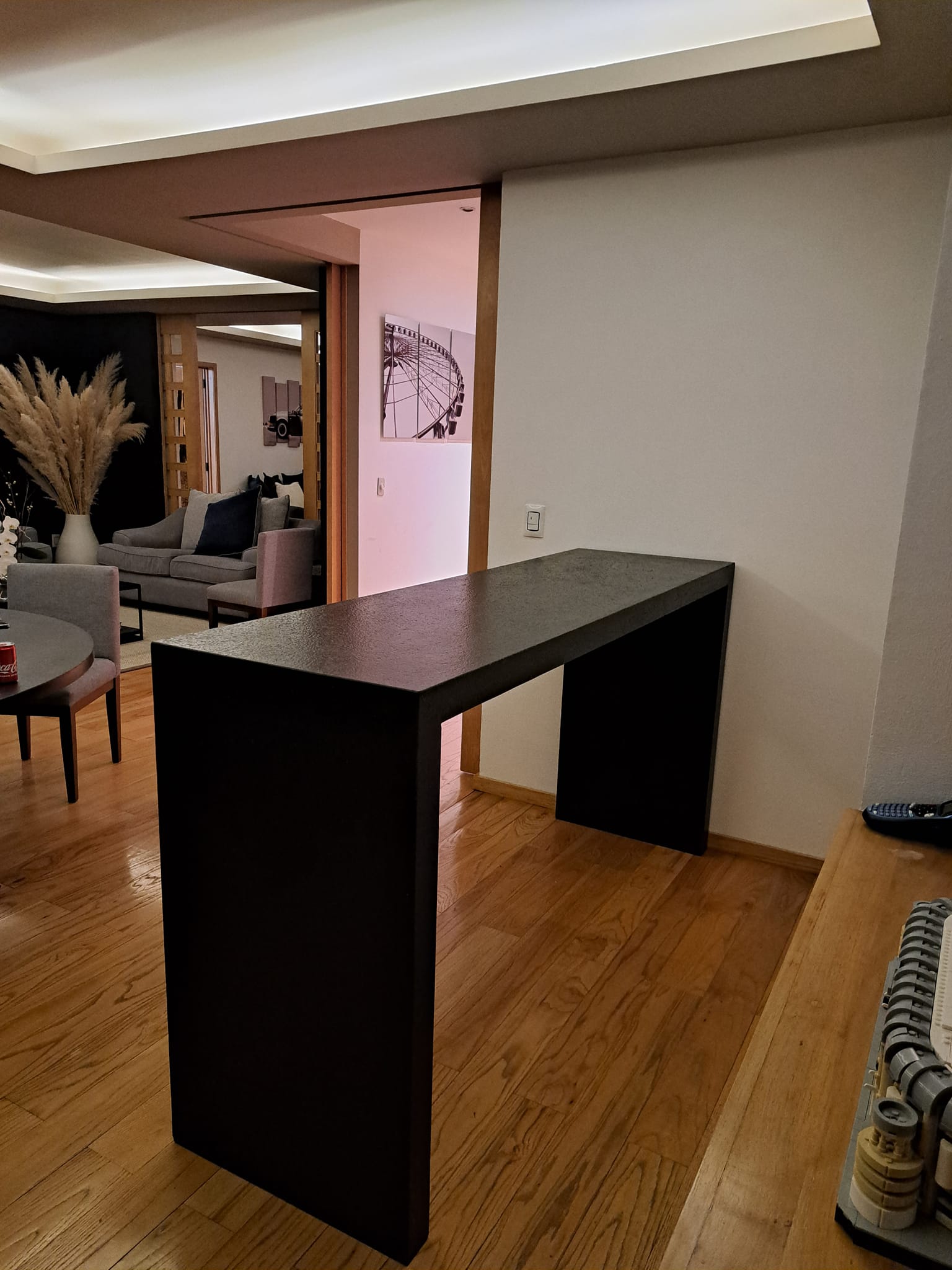 Mesón tipo dekton madera oscura México