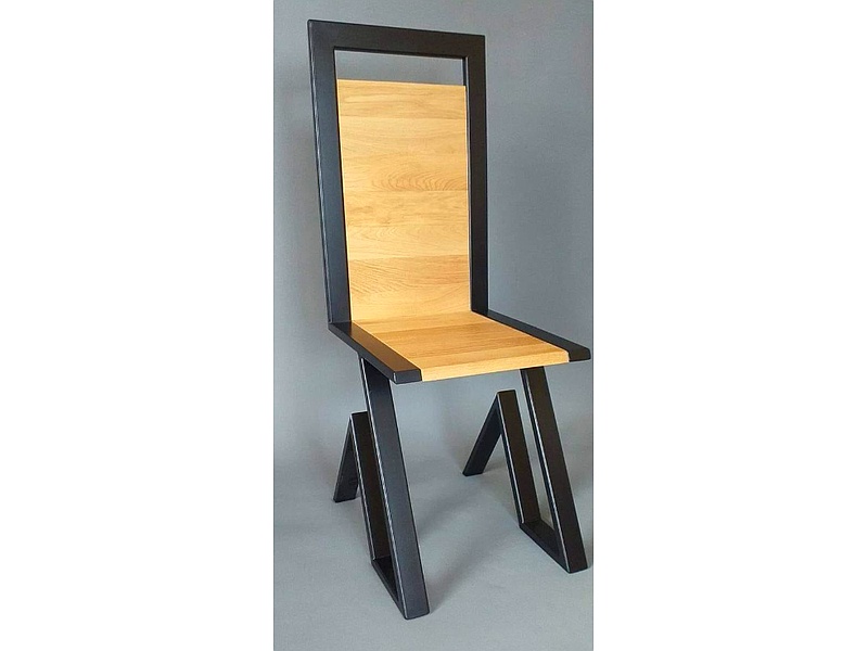 Silla metalica con madera Mexico