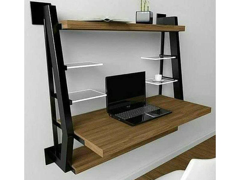 Escritorio flotante de madera con metal Mexico