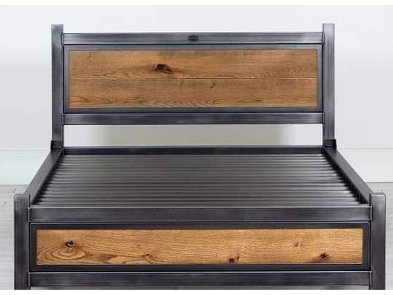 Cama de madera con metal Mexico
