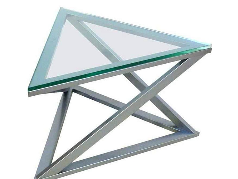 Mesa metalica con vidrio de sala Mexico