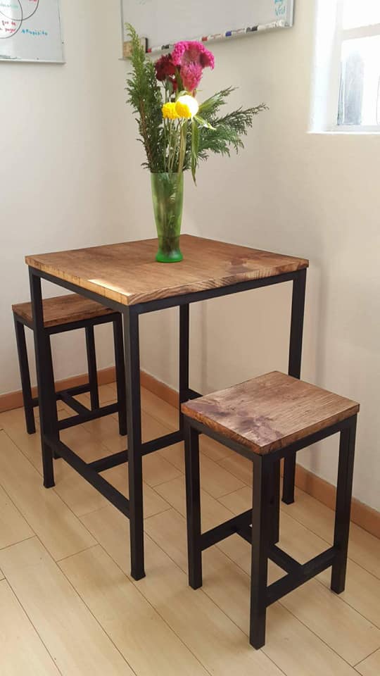 Mesa Madera Hierro Mexico Muebles sobre diseño Mirsan 