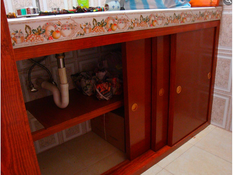 Puertas de madera en tarja CDMX Marck Ebanisteria muebles sobre diseño