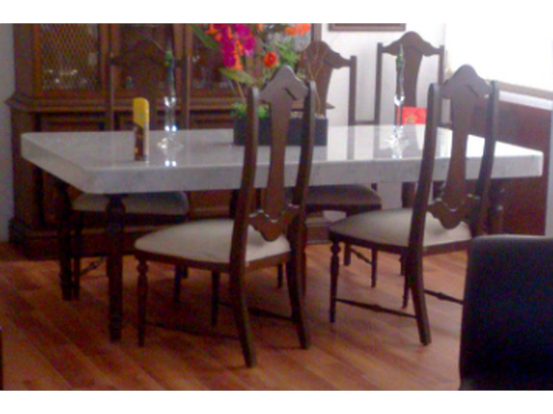 Mesa comedor 6 personas Blanco Cedro Mexico