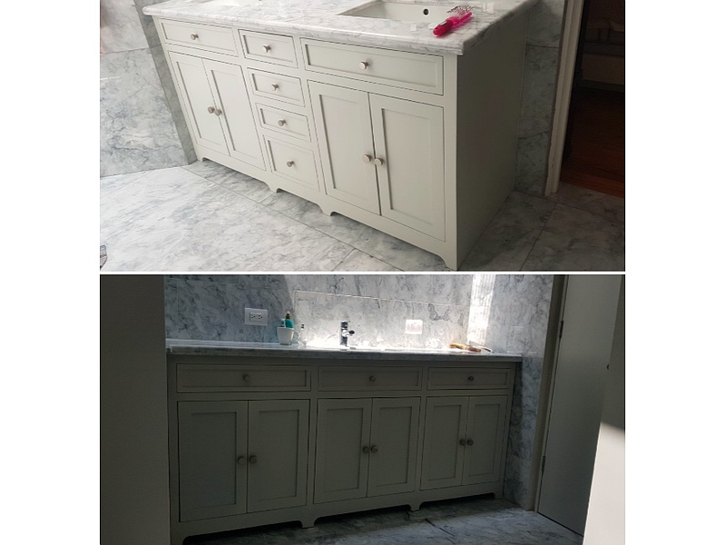Muebles baño blanco México 