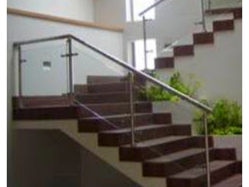 Pasamanos de aluminio con vidrio Mexico