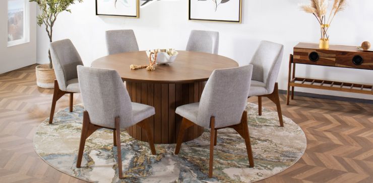 Comedor Dunna 160 cm con 6 Sillas Ziba