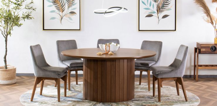 Comedor Dunna 160 cm con 5 Sillas Allegra