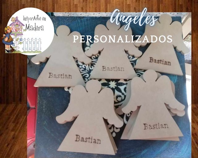 Ángeles de madera personalizados CDMX