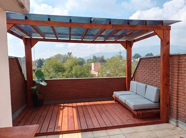  Pérgolas y jardineras de madera CDMX