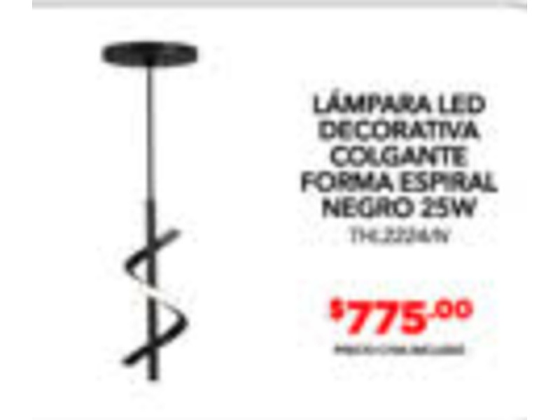 Lámpara LED decorativa colgante negro Petsa Express Tijuana