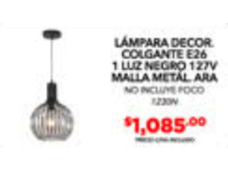 Lámpara decorativa colgante  luz negro GRUPO PETSA