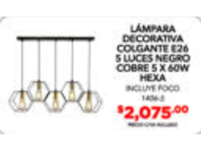 Lámpara colgante acabado E26 GRUPO PETSA
