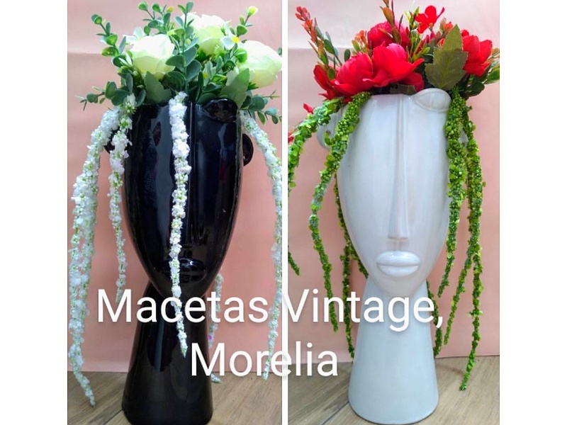 Florero de porcelana africanas con diseño floral México