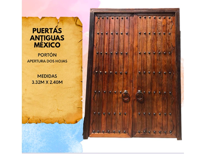 Puerta Bodega Nogal Reforzada Mexico
