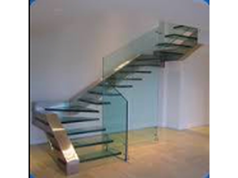Escalera Metalica Gris Vidrio Templado Mexico
