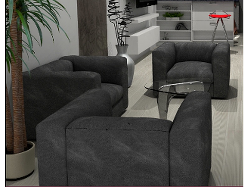 Sofa piel Negro mexico