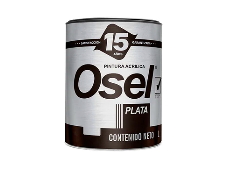 ACRILICA PLATA 15 AÑOS MATE Durango Pinturas Osel - Lua Durango