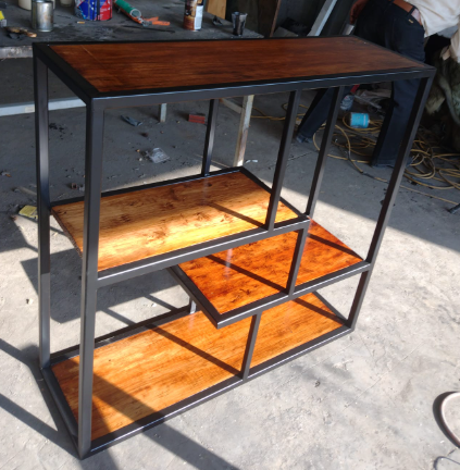 Estante Industrial de Madera y Metal Mexico
