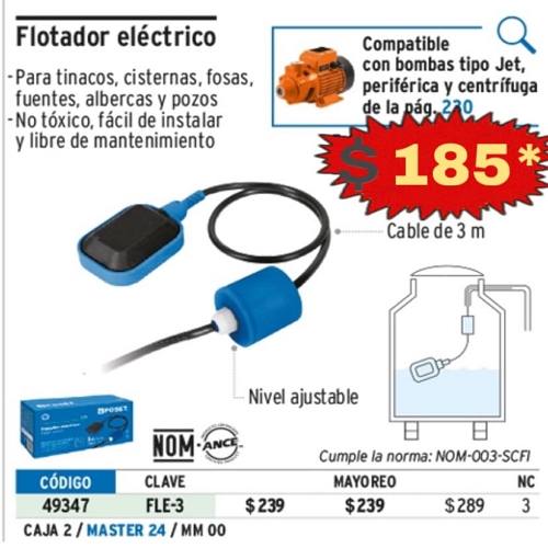  Flotador Eléctrico MEXICO